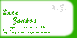 mate zsupos business card